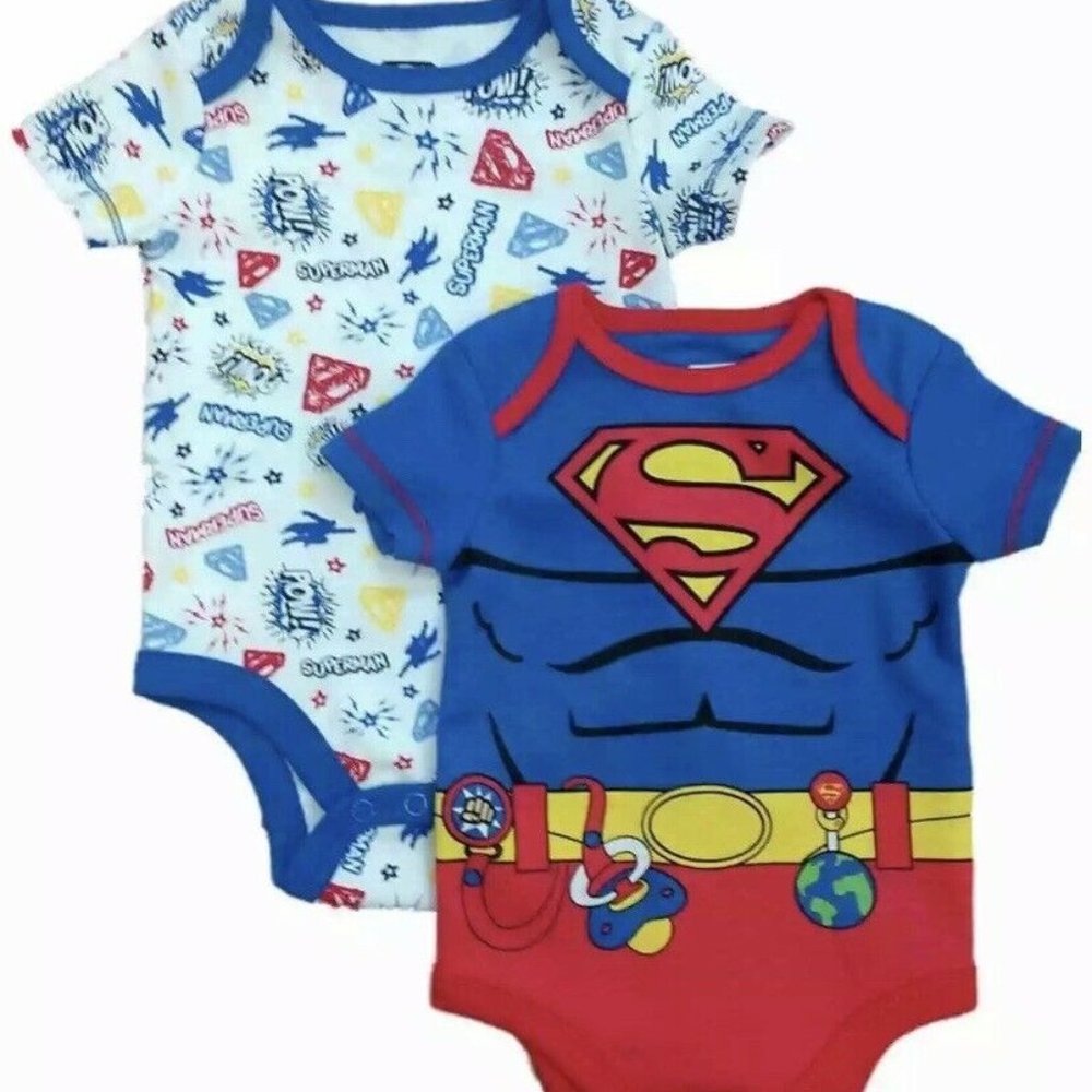 DC Comics Infant Boys 2pc Superman Bodysuit Set